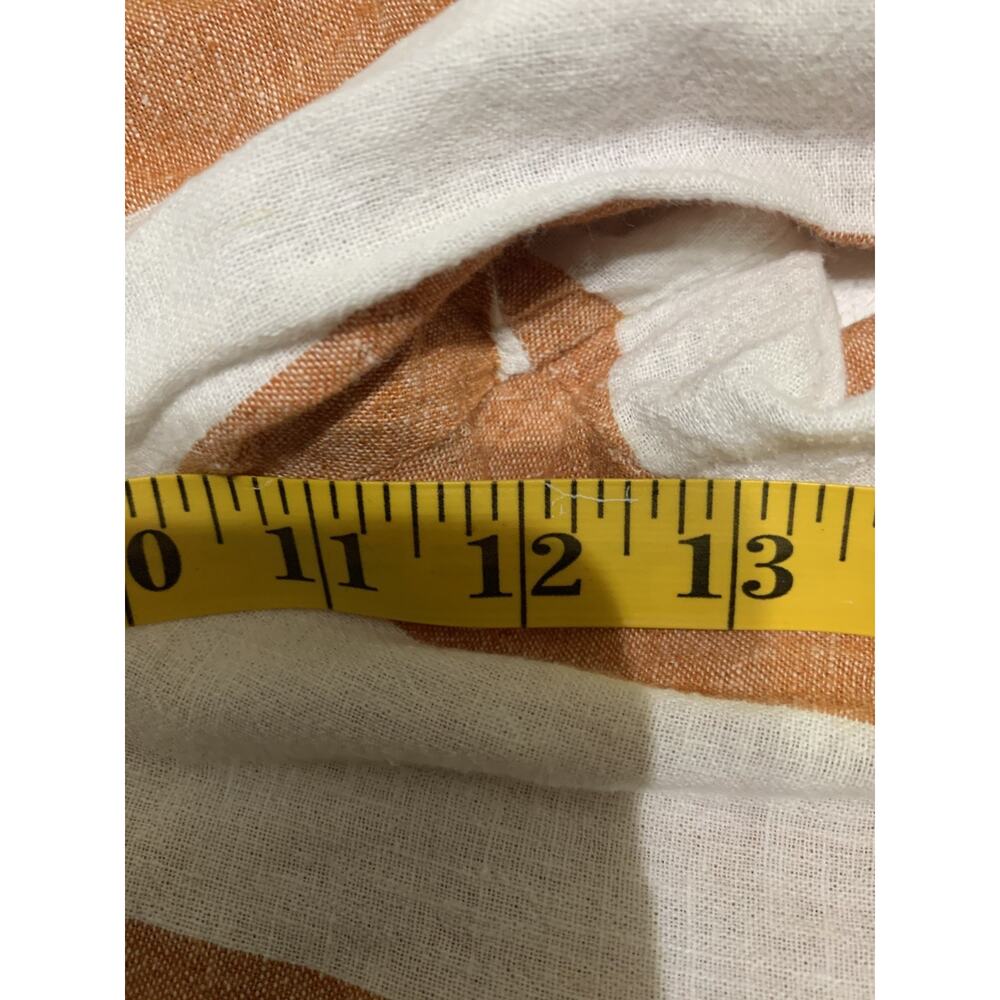 Beach Lunch Lounge Linen Pants Women's White/Orange Stripe Size XL Beachy Boho - Picture 4 of 8